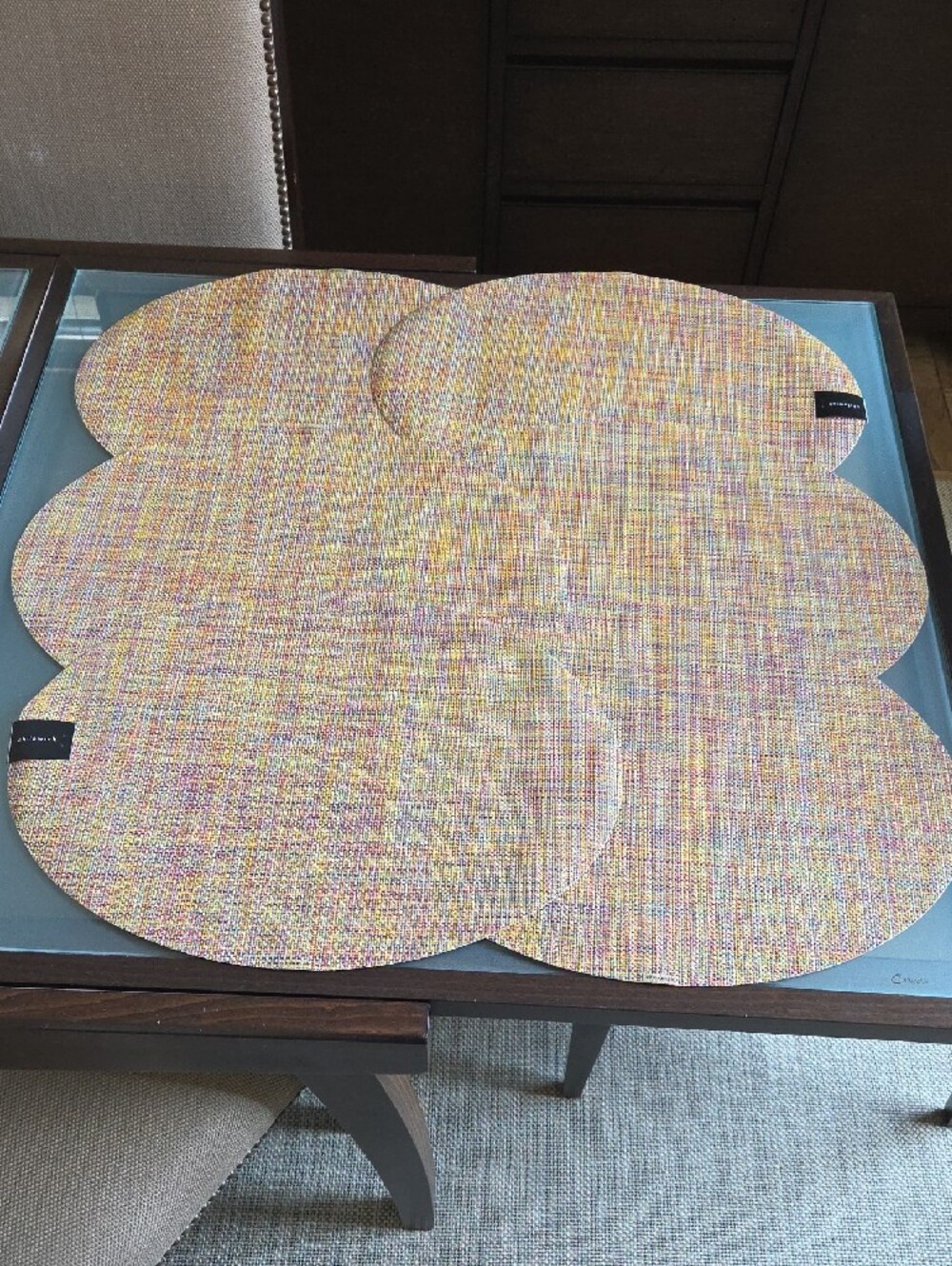 Chilewich Vinyl Placemats - 6 Confetti Oval - Picture 8 of 9